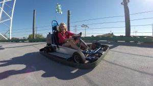 Guest on go-kart